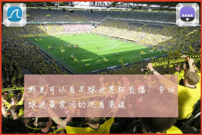 哪里可以看足球世界杯直播？专访球迷最常问的观看渠道